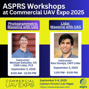 ASPRS Workshops at Commercial UAV Expo 2025